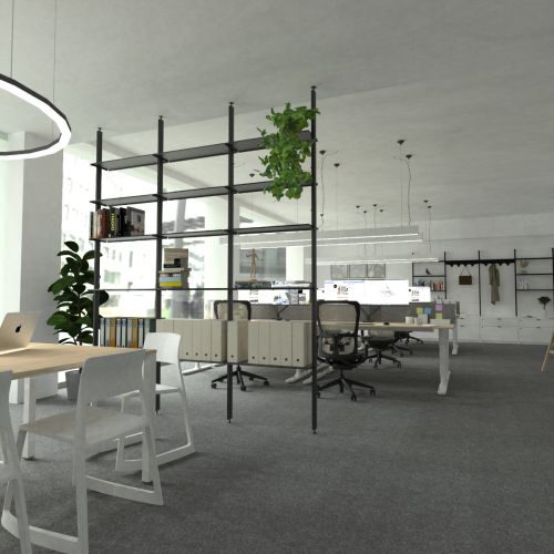 Séparation sol plafond open space