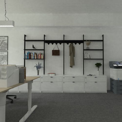 Etagère porte-manteaux bureau