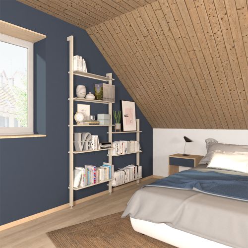 BIBLIOTHEQUE SOUS PENTE