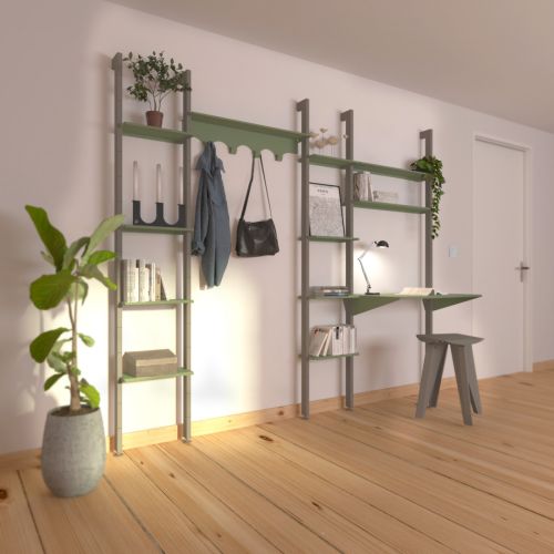 ETAGERE BUREAU PORTE-MANTEAUX