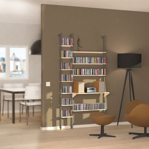 ETAGERE CD DOUBLE COLONNE