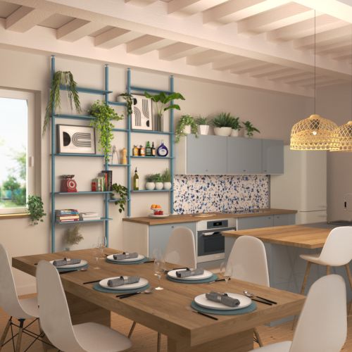 Etagère sur-mesure gain de place cuisine