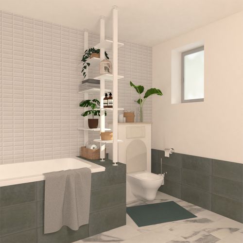 SEPARATION BAIGNOIRE WC