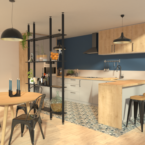 SEPARATION CUISINE OUVERTE SEJOUR