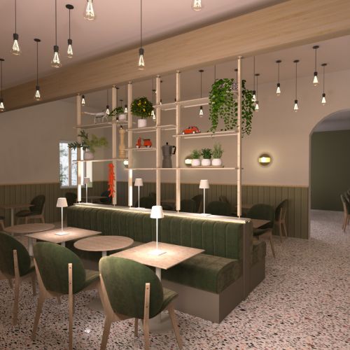 Etagère séparative restaurant