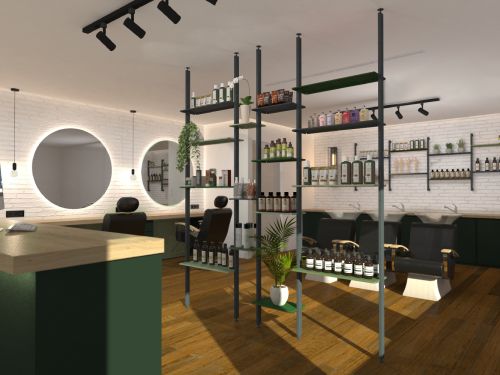 Séparation salon de coiffure