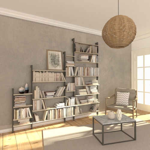 ETAGERE BIBLIOTHEQUE EN ESCALIER